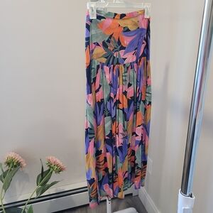 Tropical Floral Maxi Skirt